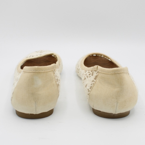 Lucky Brand Elisabeta Crochet Creme Ballet Flats - Picture 7 of 8